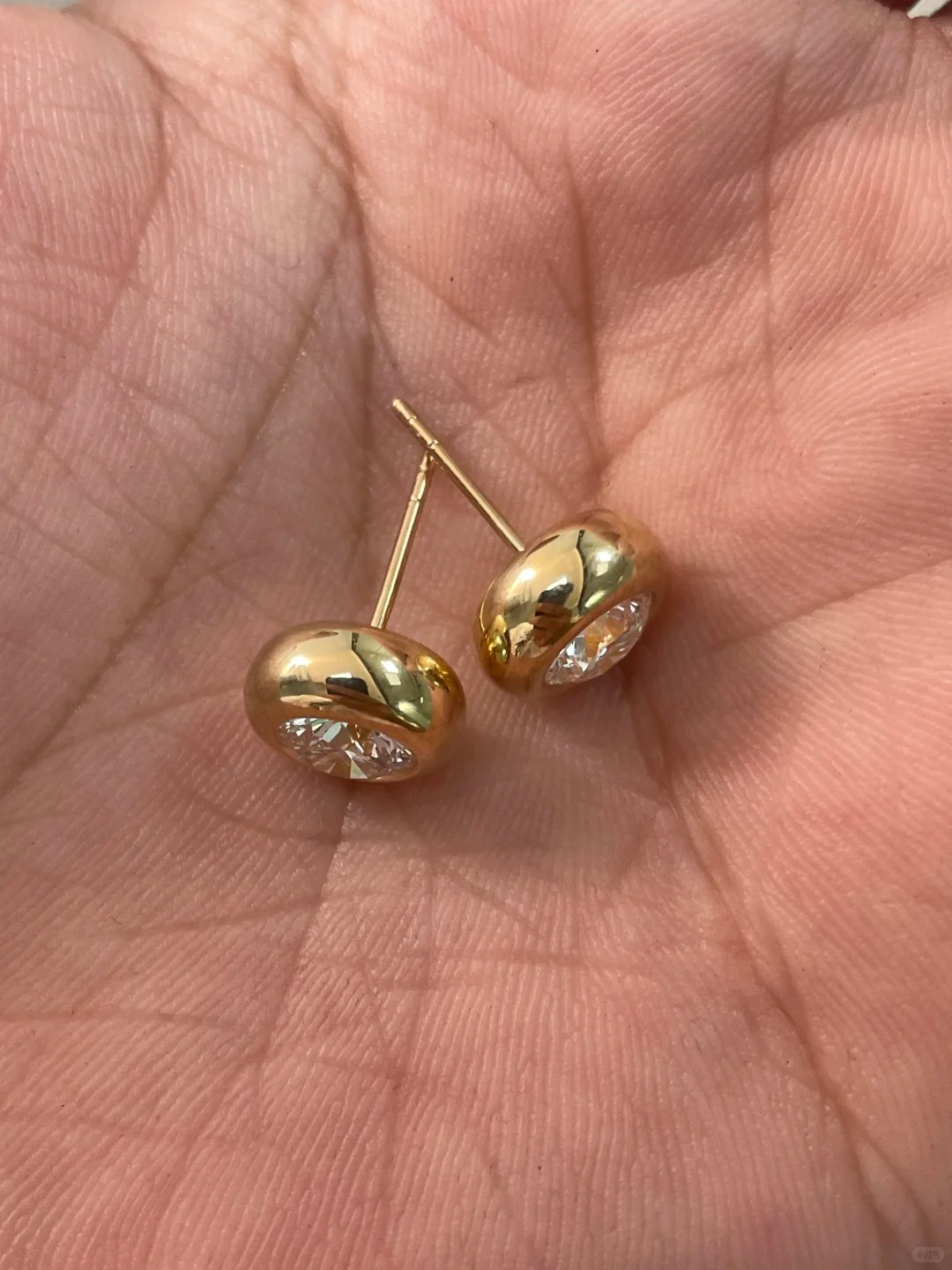 2ct Lab Grown Round Cut Diamond Bubble Earrings 1ct each 