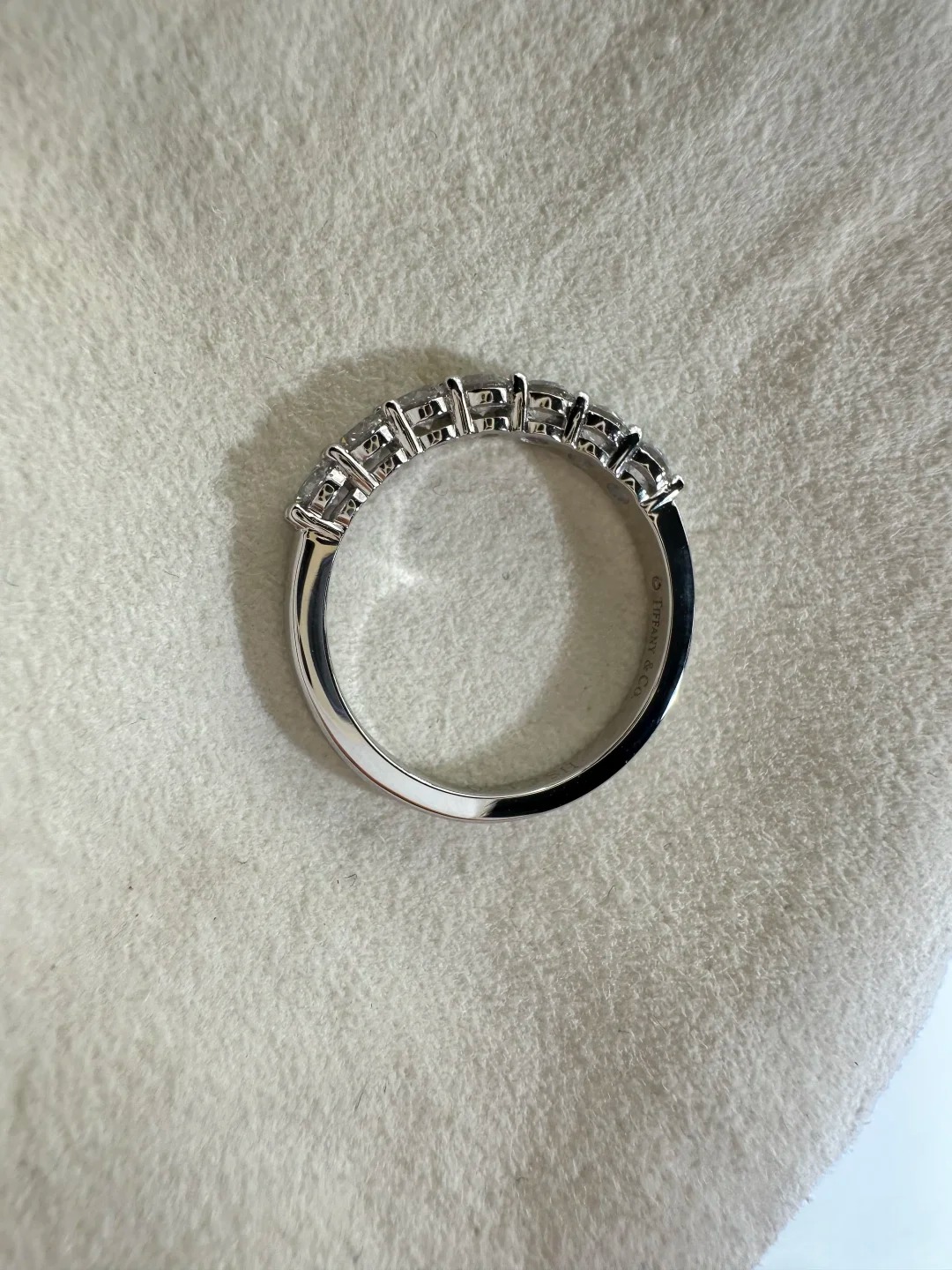 Lab Grown Round Cut Perfect Pavé Diamond Ring 0.1ct×7