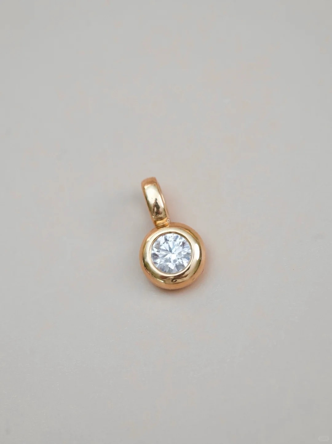 Lab Grown Diamond Solitaire Necklace 0.5Ct Bezel Set 14K Solid Gold Pendant Perfect Gift