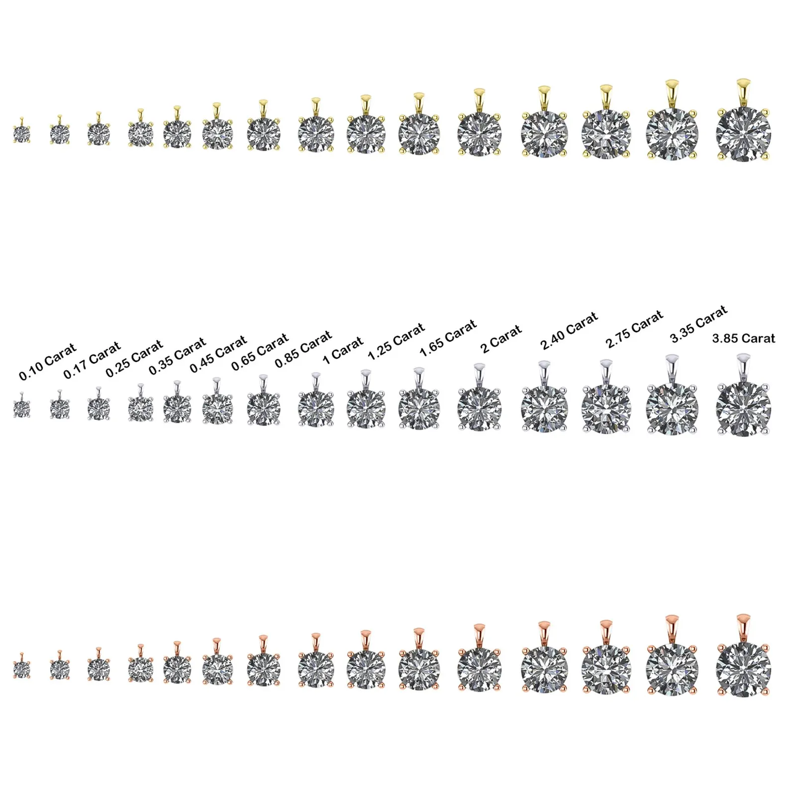 Lab Diamond Solitaire Pendant Round Cut Lab Grown Diamond Bridesmaid Pendant Solid 14K Gold Diamond Pendant Gift For Her