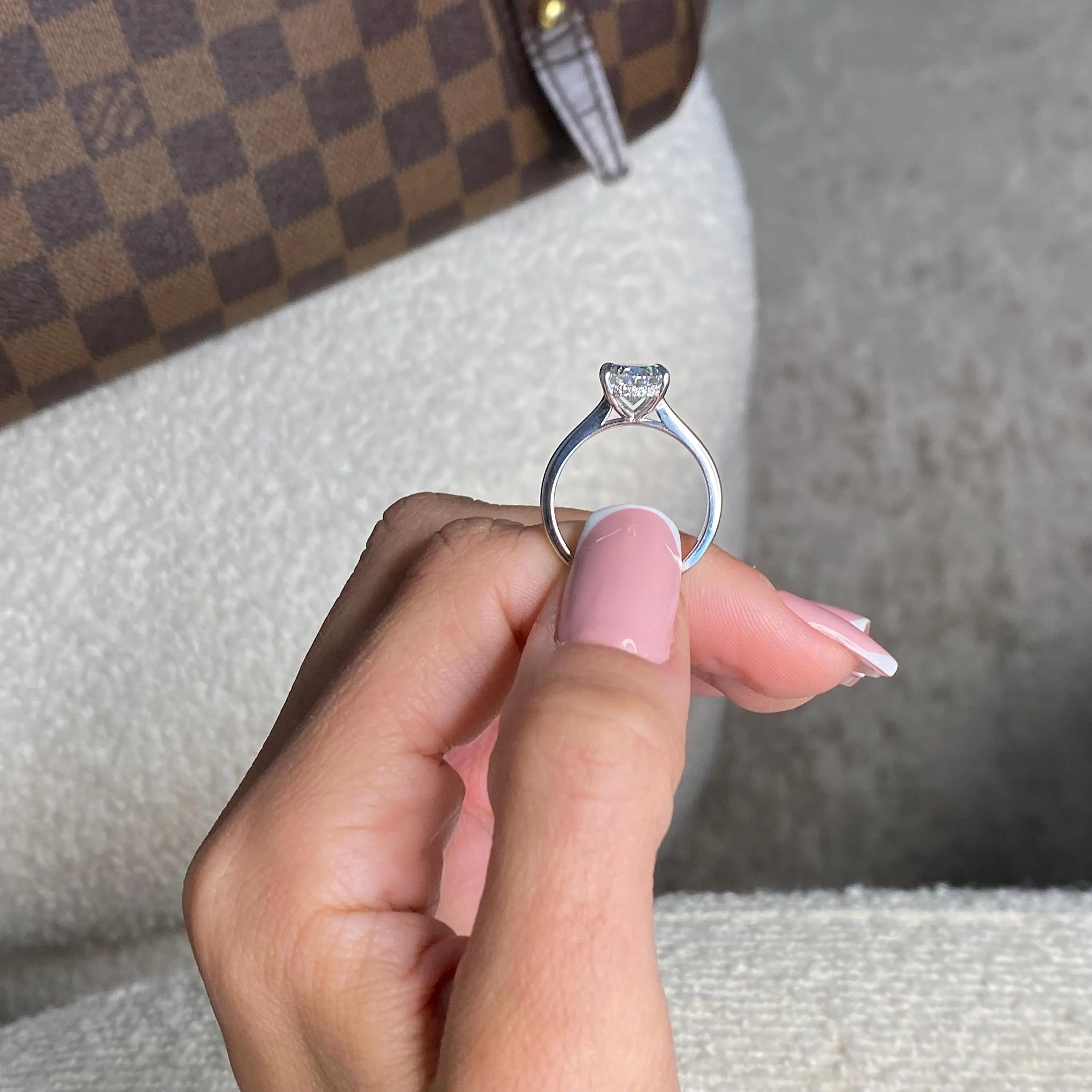 2 Carat Lab Grown Oval Cut Diamond Engagement Ring 