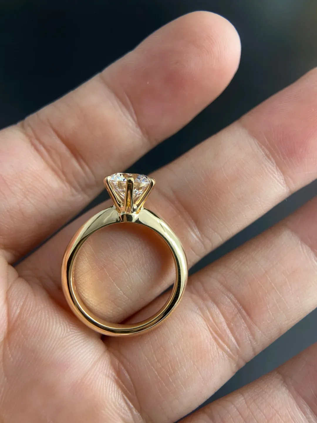 Hidden Halo Diamond Ring in 14K White Gold