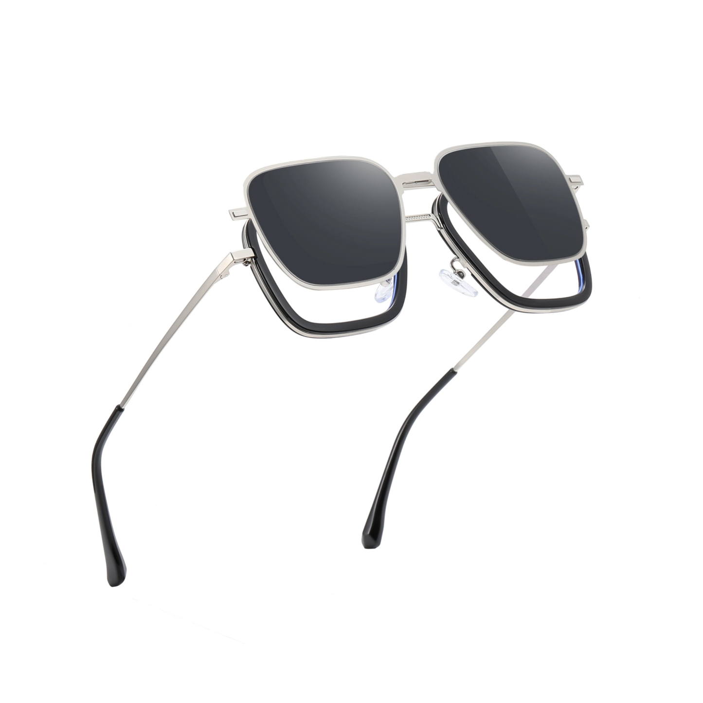 Algernon-Aviator fullrim polarized magnetic prescription glasses include night vision lenses-ApexSpecs