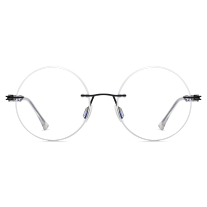 Adelaide-Rimless prescription optical glasses for women with magnetic polarizing lens set-7213