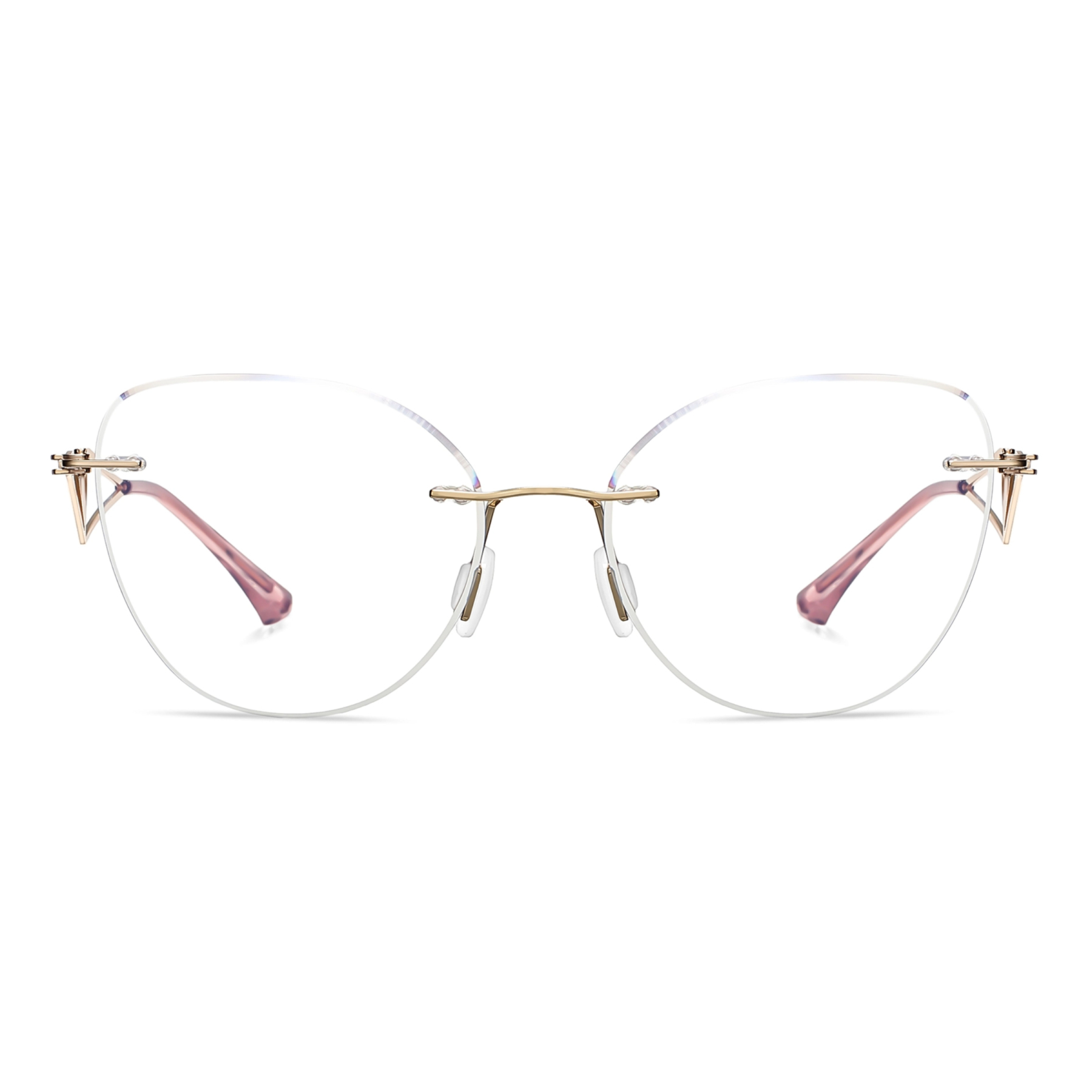 Adalia-Rimless prescription optical glasses for women with magnetic polarizing lens set-7211