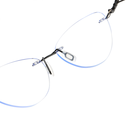 Abigail-Rimless prescription optical glasses for women with magnetic polarizing lens set-7210