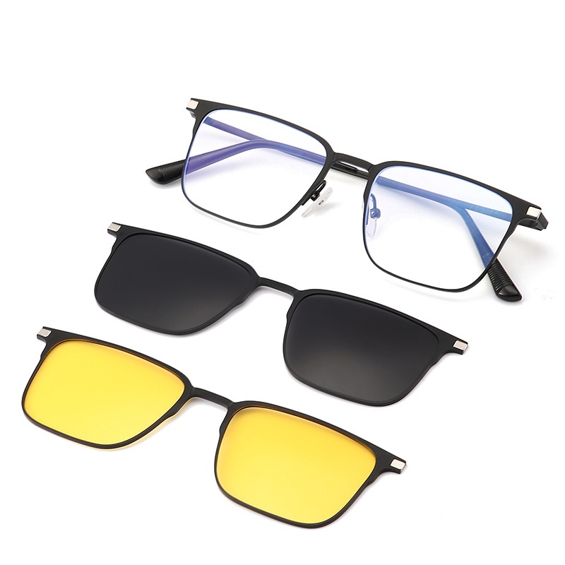 Gregary-Square fullrim polarized magnetic prescription glasses