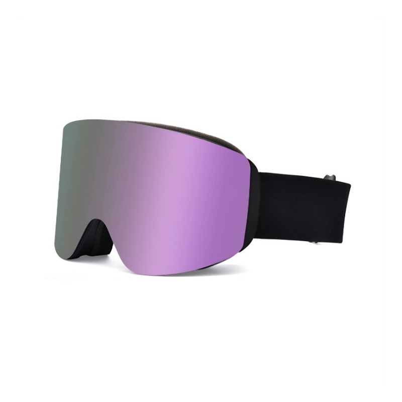 Magnetic cylindrical prescription ski goggles