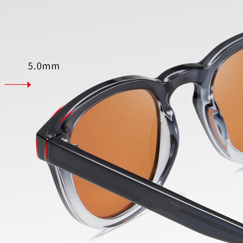 Iolanthe-Round polarized sunglasses can be customized with optical prescription lenses