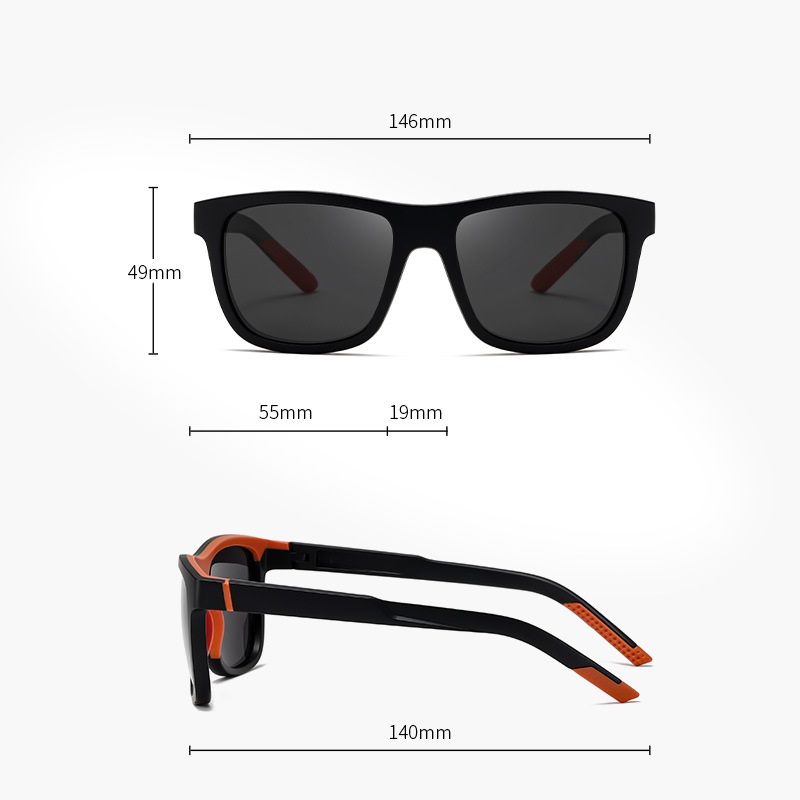 Galen-Outdoor square fullrim polarized prescription sunglasses
