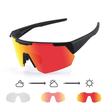 Jim-Photochromism prescription cycling goggles