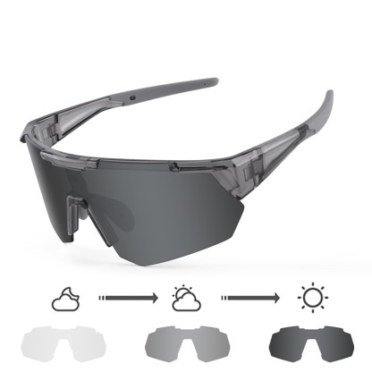 Jim-Photochromism prescription cycling goggles