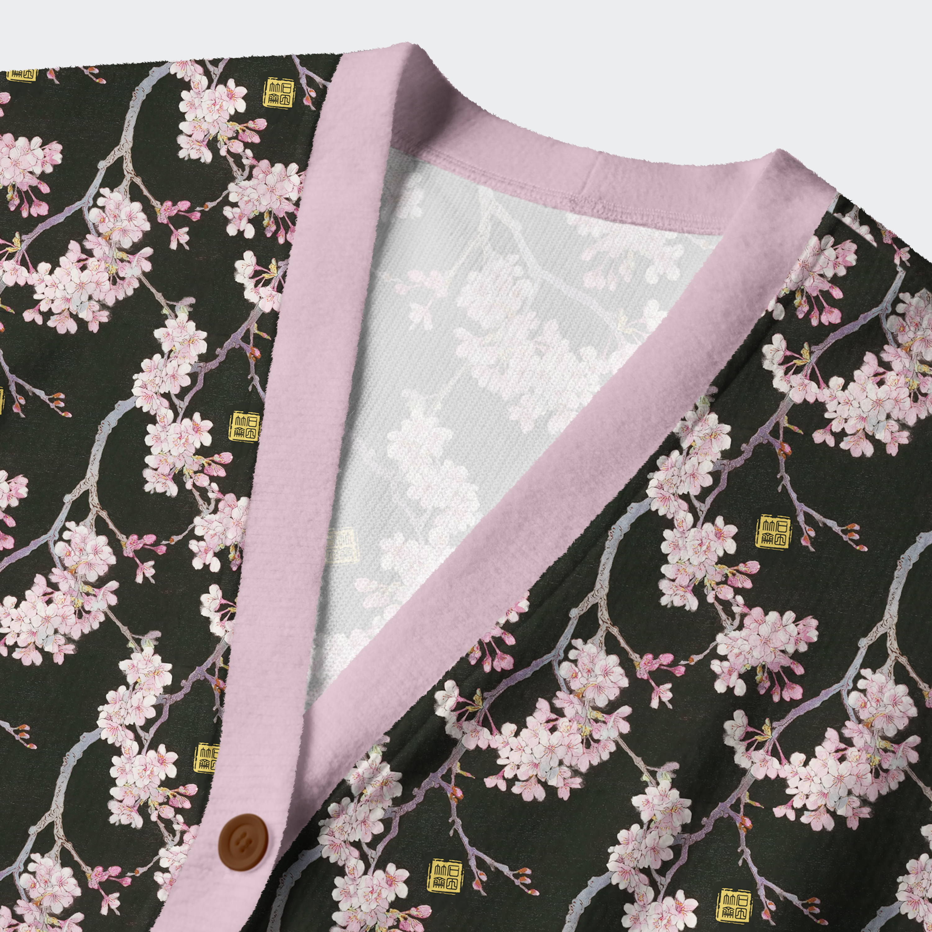 Tokyo-Tiger Whispers Of The Sakura Breeze Ugly Cardigan Sweater