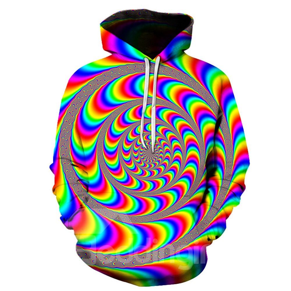 3D Print Loose Hooded Hoodies Beddinginn Paisley Print Thick Pullover 