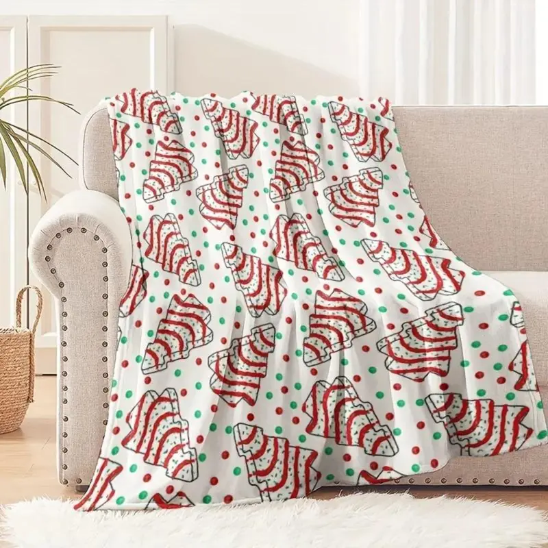 Cozy Christmas Tree Blanket – Soft Holiday Throw for Bedroom & Living Room Decor