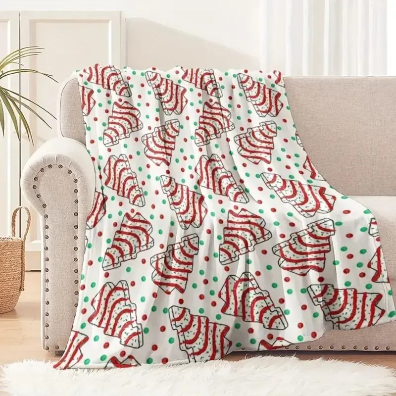 Cozy Christmas Tree Blanket – Soft Holiday Throw for Bedroom & Living Room Decor