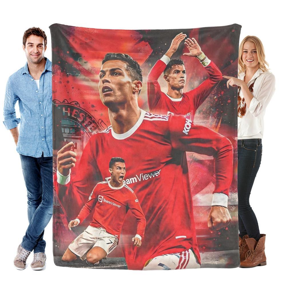 Soft Funny Throw Blanket Print Football Star Cr7 Plush Blanket,Flannel Blanket For Living Room Bedroom Bed Sofa Picnic Cover C-Ristiano Ronaldo Blankets