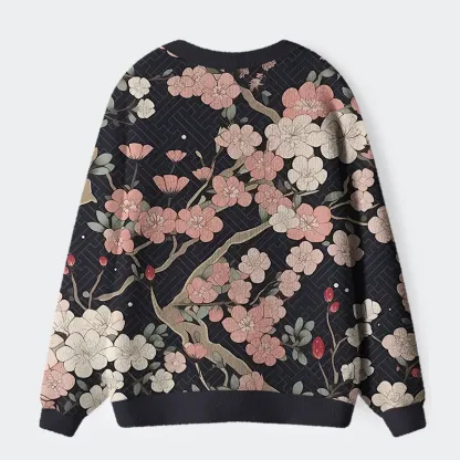 Tokyo-Tiger Blooming Sakura Ugly Cardigan Sweater