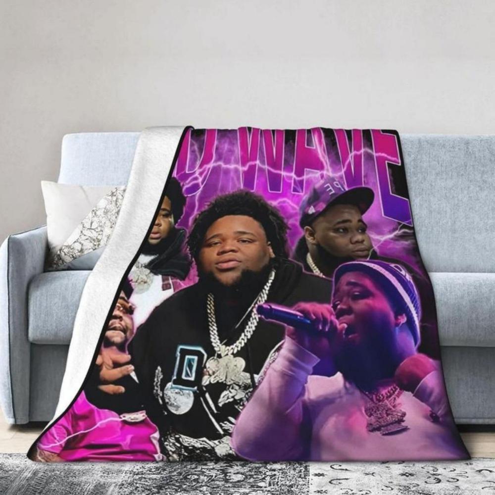 Soft Funny Throw Blanket Rod Wave Flannel American Blankets Lightweight Warm Blanket Plush Air Conditioned For Teen Couch Bed Sofa Living Room Chair