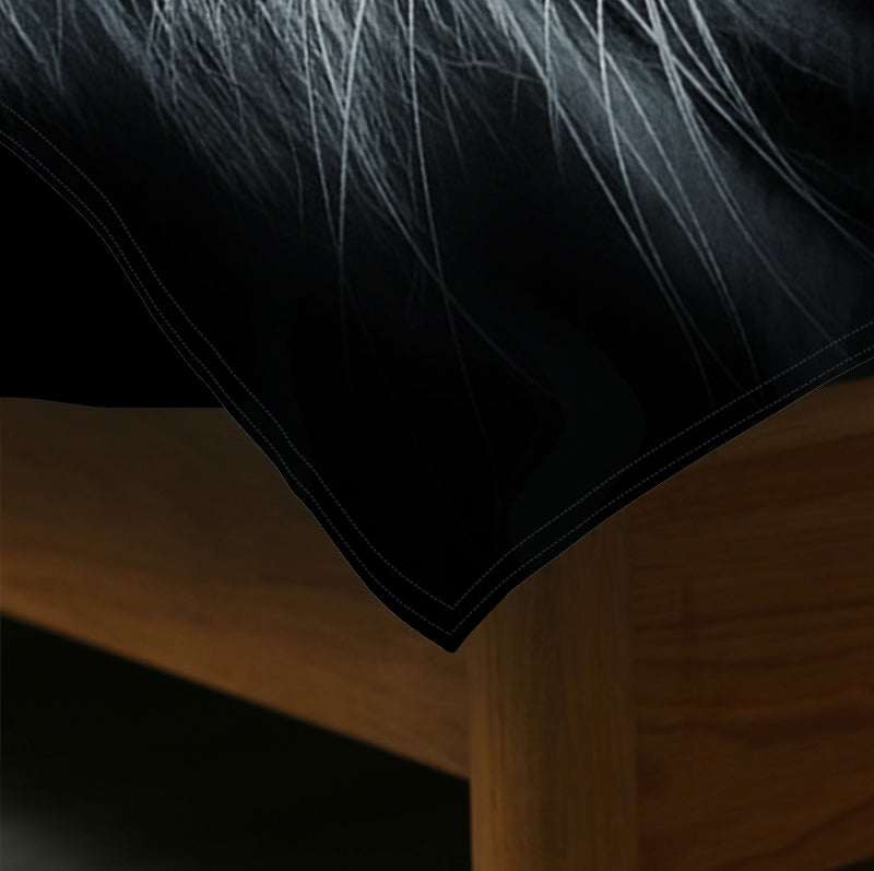 Blue Eyed Tiger Face Printed 4-Piece Duvet Cover Set, Animal Tiger Themed Bedding Set