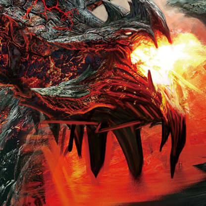 Fire Dragon Spouting Fire Print 4-Piece Duvet Cover Set with Flat Sheet 2 Pillowcases