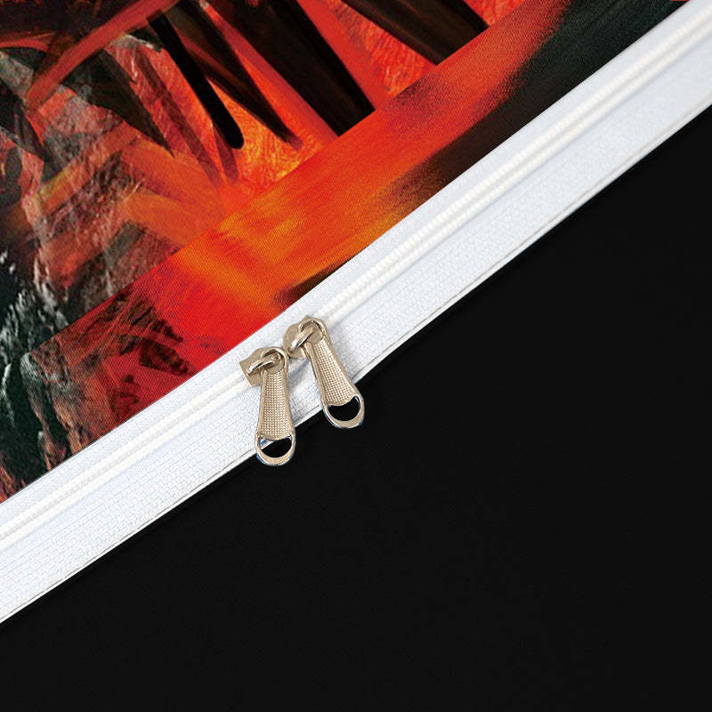 Fire Dragon Spouting Fire Print 4-Piece Duvet Cover Set with Flat Sheet 2 Pillowcases