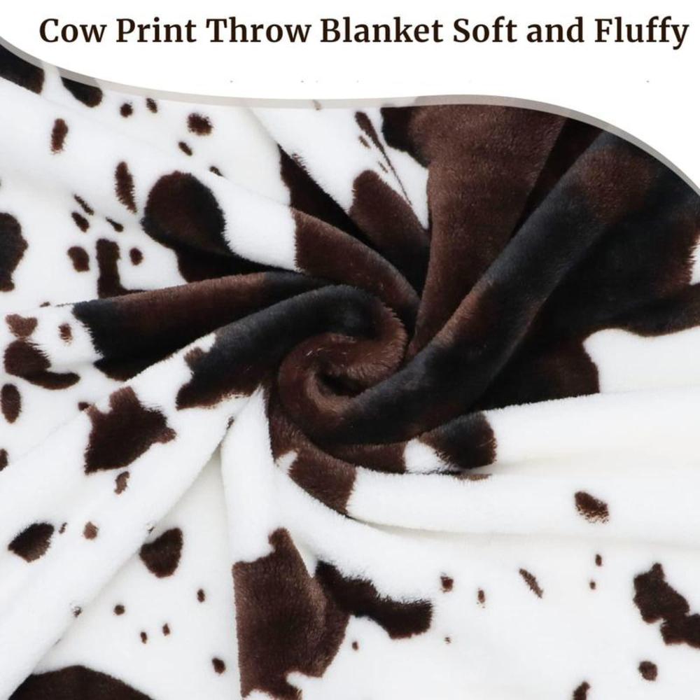 Soft Funny Throw Blanket Cow Print Flannel Blanket,Warm,All Season Breathable Comfortable Blanket,Comfy Bedding For Valentine'S Day Decor,Napping Blankets For Home Office Sofa,Bed,Travel,Camping,Car,Gift For Her