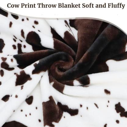 Soft Funny Throw Blanket Cow Print Flannel Blanket,Warm,All Season Breathable Comfortable Blanket,Comfy Bedding For Valentine'S Day Decor,Napping Blankets For Home Office Sofa,Bed,Travel,Camping,Car,Gift For Her