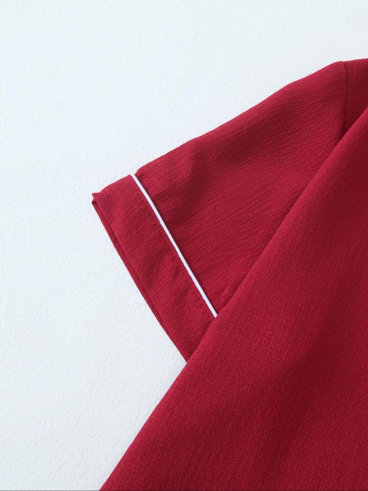 Romantic Heart Floral Pajama Set for Girls, Cute Short Sleeve Top & Shorts, Comfortable All-Season Home Wear, Soft Casual Pajamas, 6-Piece Casual