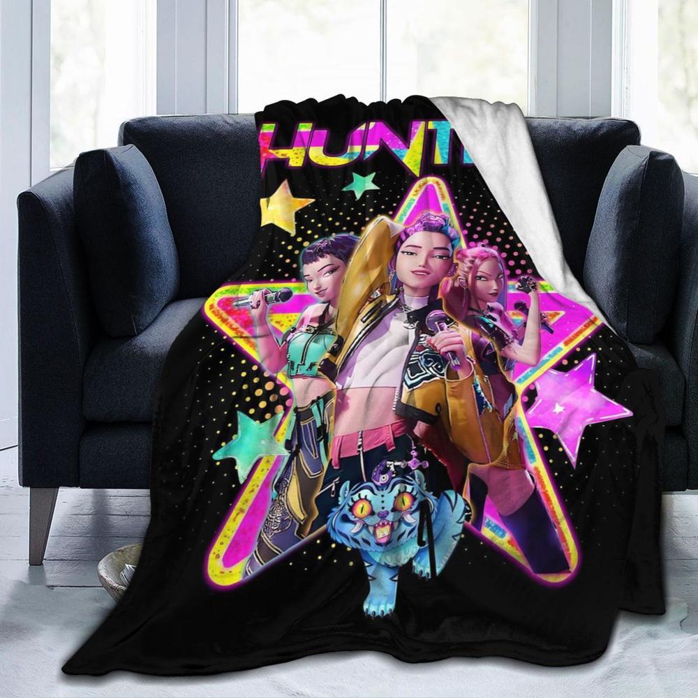 K-Pop Demon Hunter Blanket Throw Bedding Room Decor Flannel Blankets For Bed Sofa