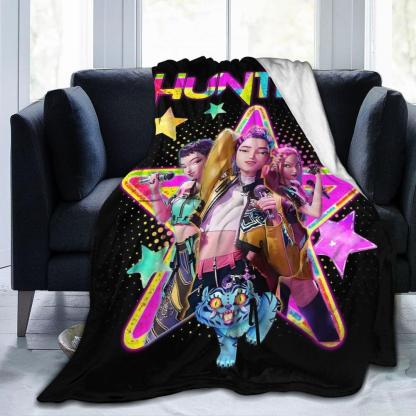K-Pop Demon Hunter Blanket Throw Bedding Room Decor Flannel Blankets For Bed Sofa