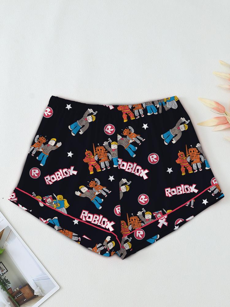 Roblox Boys' Teen Sleepwear Set, Fun Game Night, Role-Playing Party Wear, All Seasons Fitted Home Clothes, Minecraft, Print Sleepwear