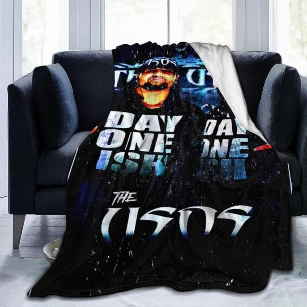 Soft Funny Throw Blanket Jey Wresting USO Flannel Novelty Blanket,Luxury Fleece For Couch Bed Sofa Sleeping,Men Lightweight Warm Plush Air Condition Blankets