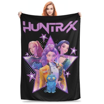 Kpop Demon Hunters “Huntrix” Movie Blanket – Ultra Soft Throw for Couch/Bed, 50x60 inch, Multiple Sizes