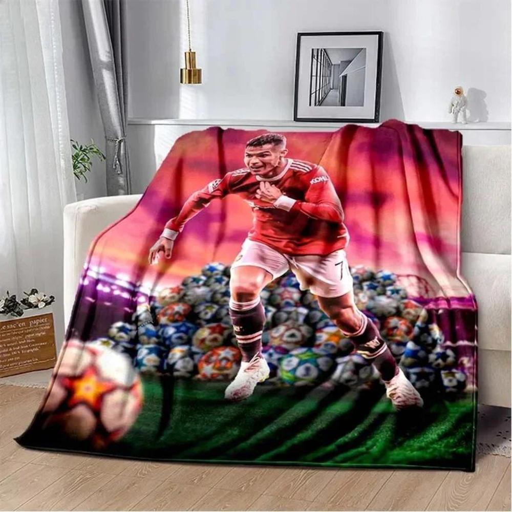 Soft Funny Throw Blanket Print Football Star Cr7 Plush Blanket,Flannel Blanket For Living Room Bedroom Bed Sofa Picnic Cover C-Ristiano Ronaldo Blankets