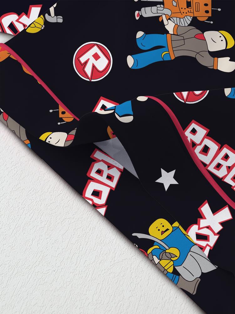 Roblox Boys' Teen Sleepwear Set, Fun Game Night, Role-Playing Party Wear, All Seasons Fitted Home Clothes, Minecraft, Print Sleepwear