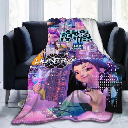 K-Pop Demon Hunter Blanket Throw Bedding Room Decor Flannel Blankets For Bed Sofa