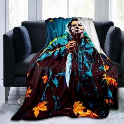 Soft Funny Throw Blanket Michael Myers Blanket Super Plush Flannel Blanket Living Room Bedroom Sofa Blankets For Beds