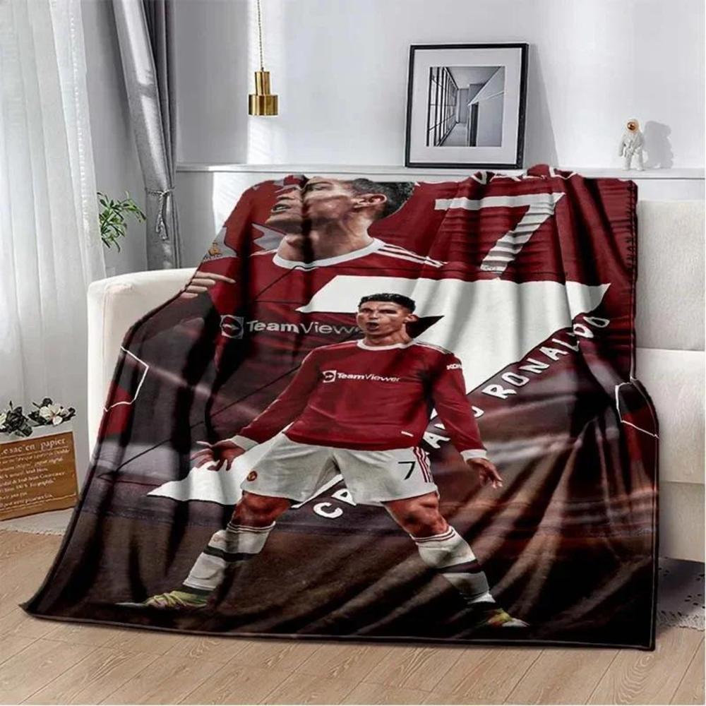 Soft Funny Throw Blanket Print Football Star Cr7 Plush Blanket,Flannel Blanket For Living Room Bedroom Bed Sofa Picnic Cover C-Ristiano Ronaldo Blankets