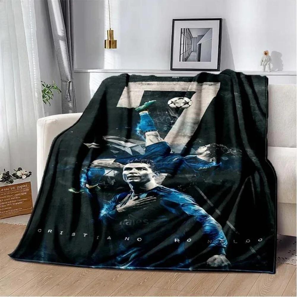Soft Funny Throw Blanket Print Football Star Cr7 Plush Blanket,Flannel Blanket For Living Room Bedroom Bed Sofa Picnic Cover C-Ristiano Ronaldo Blankets
