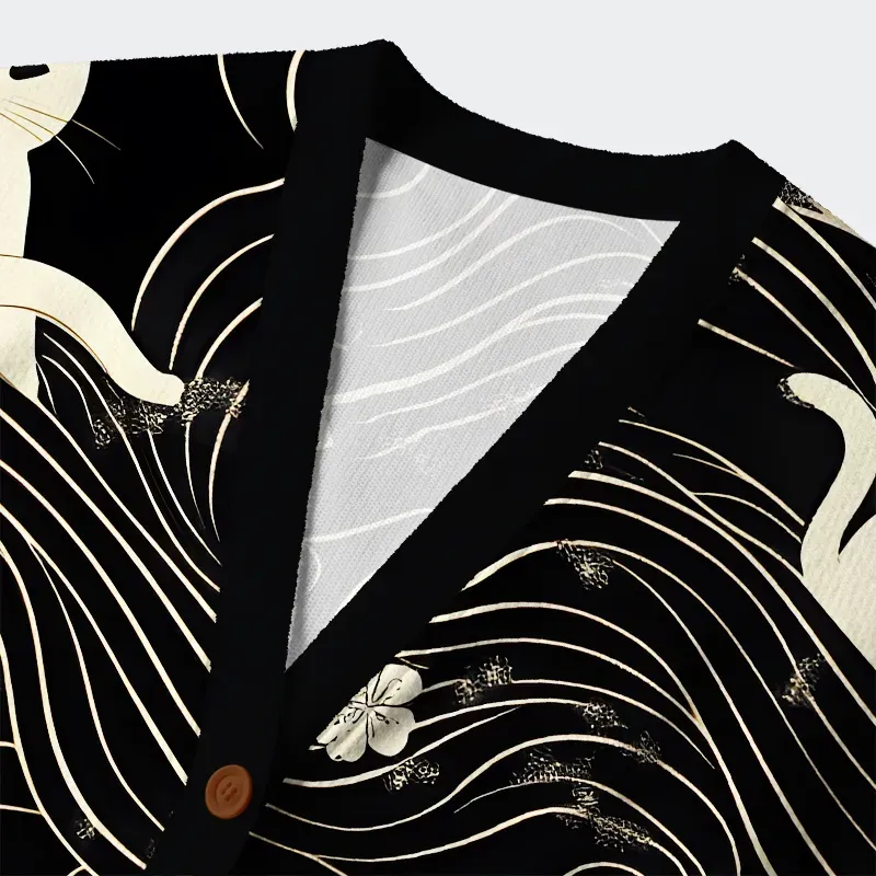 Tokyo-Tiger Mysterious Cat Ugly Cardigan Sweater