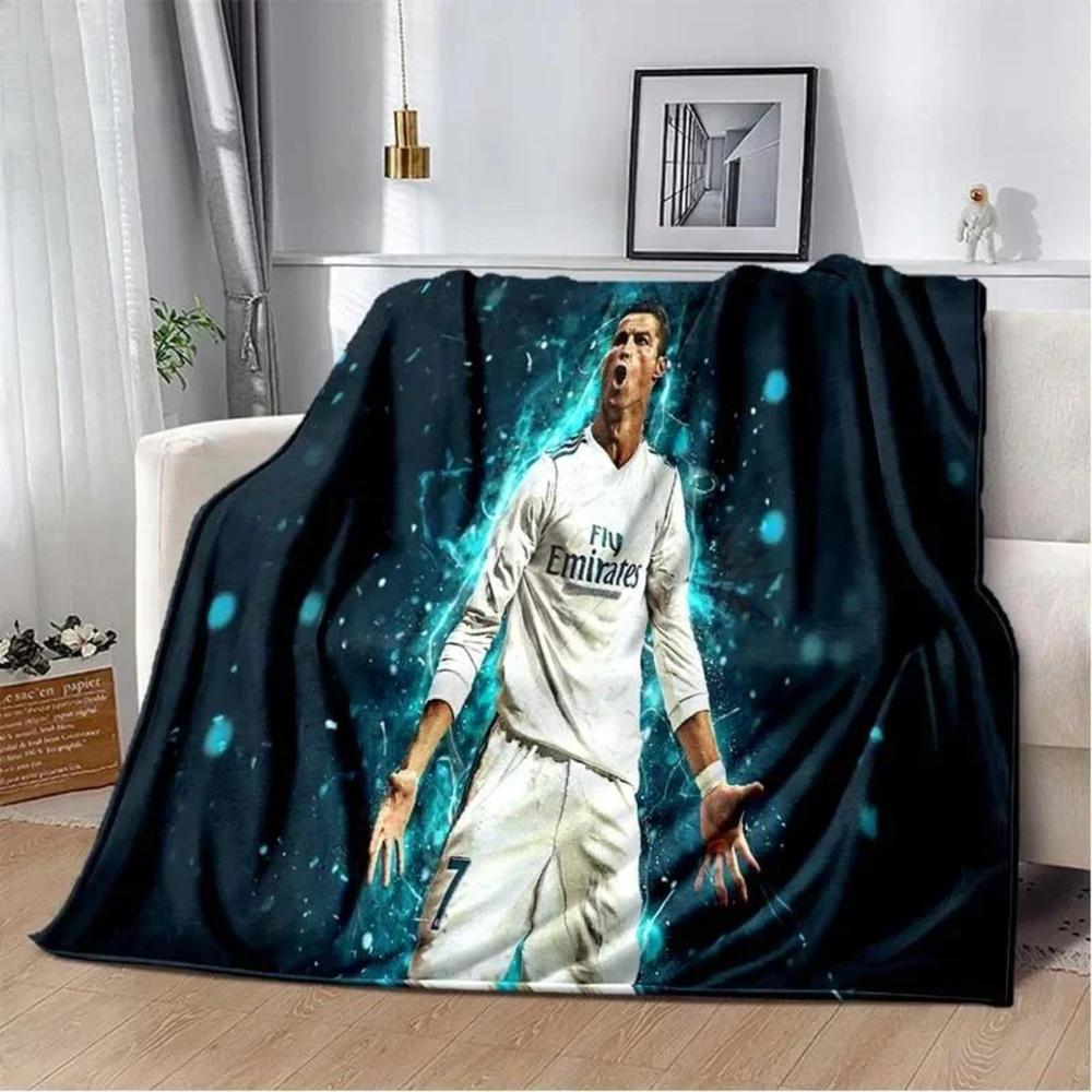 Soft Funny Throw Blanket Print Football Star Cr7 Plush Blanket,Flannel Blanket For Living Room Bedroom Bed Sofa Picnic Cover C-Ristiano Ronaldo Blankets