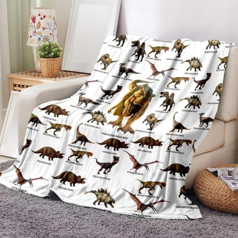 Soft Funny Throw Blanket Dinosaur Print Cozy Blanket,1 Count Comfortable Warm Napping Throw,Room Decor Ideas,Sleeping Bedding Supplies For Home Office Travel,Room Accessories