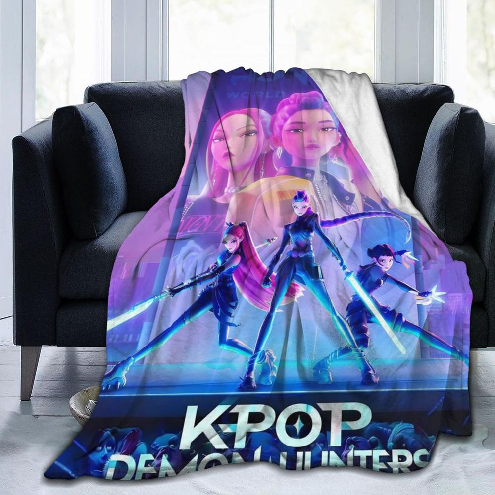 K-Pop Demon Hunter Blanket Throw Bedding Room Decor Flannel Blankets For Bed Sofa