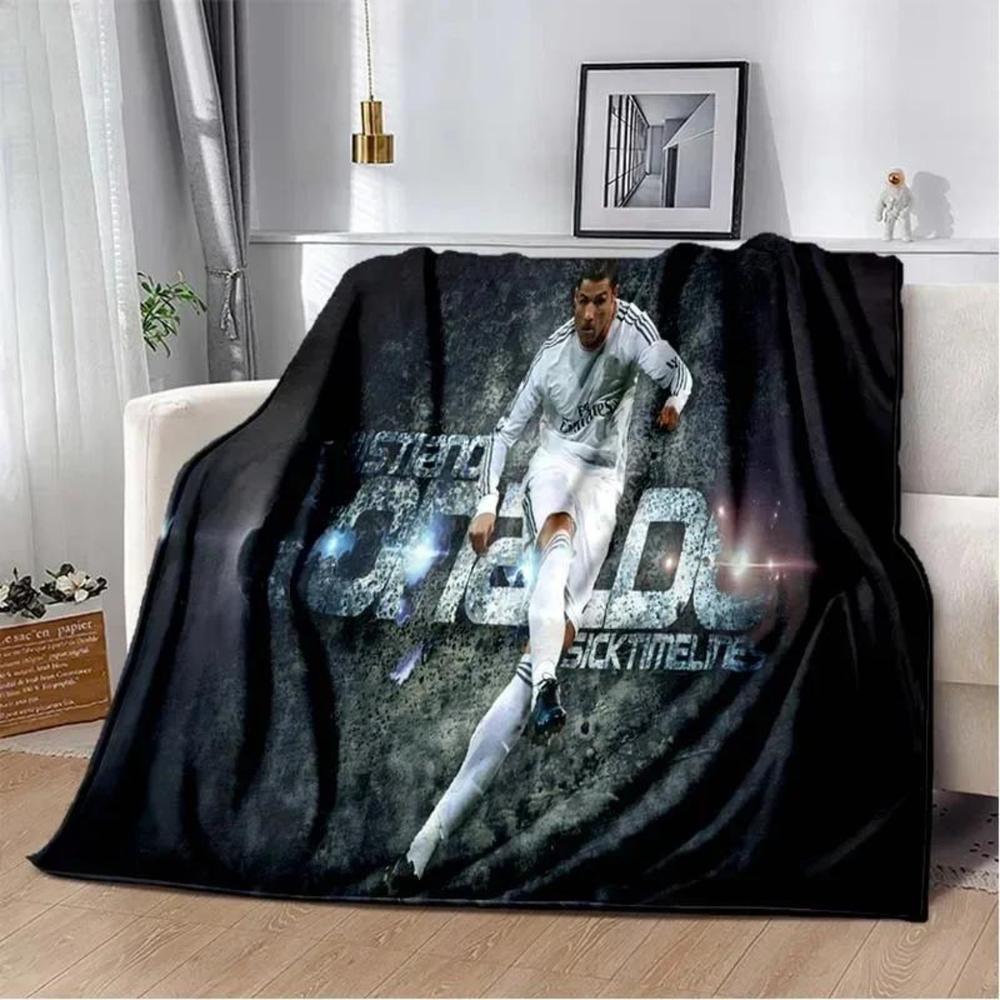 Soft Funny Throw Blanket Print Football Star Cr7 Plush Blanket,Flannel Blanket For Living Room Bedroom Bed Sofa Picnic Cover C-Ristiano Ronaldo Blankets
