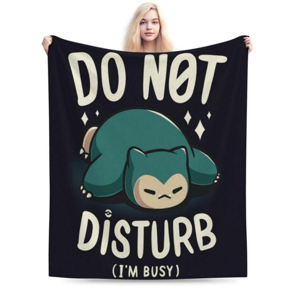 Soft Funny Throw Blanket Snorlax Cartoon,Super Cozy Flannel Fleece Picnic Blanket For Boys Girls Adults,Warm Plush Blankets For Couch Sofa Bed Living Room