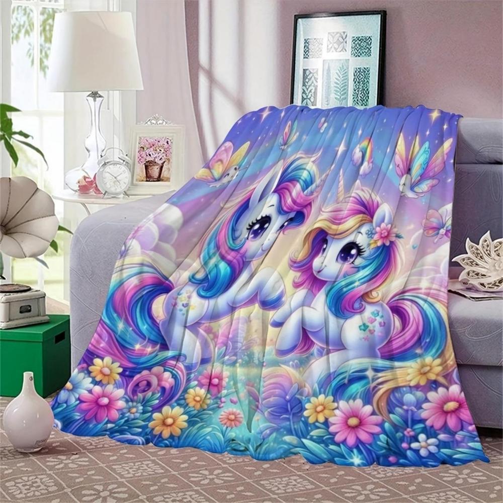 Soft Funny Throw Blanket Cozy Unicorn Flannel ,Warm,and Versatile For Couch,Bed,Office,or Travel Perfect Gift For All Seasons