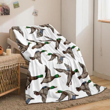 Soft Funny Throw Blanket Cartoon Duck Pattern Blanket Comfortable Warm Throw,Air-conditioned Room,Warm Nap For Home Office Travel Camping