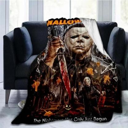 Soft Funny Throw Blanket Michael Myers Blanket Super Plush Flannel Blanket Living Room Bedroom Sofa Blankets For Beds