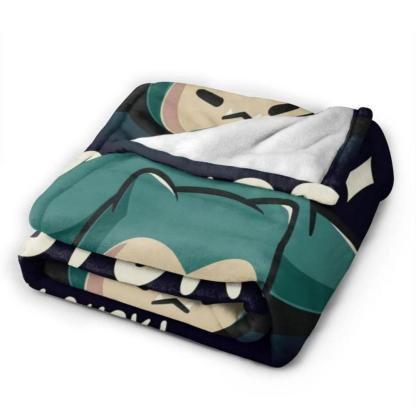Soft Funny Throw Blanket Snorlax Cartoon,Super Cozy Flannel Fleece Picnic Blanket For Boys Girls Adults,Warm Plush Blankets For Couch Sofa Bed Living Room